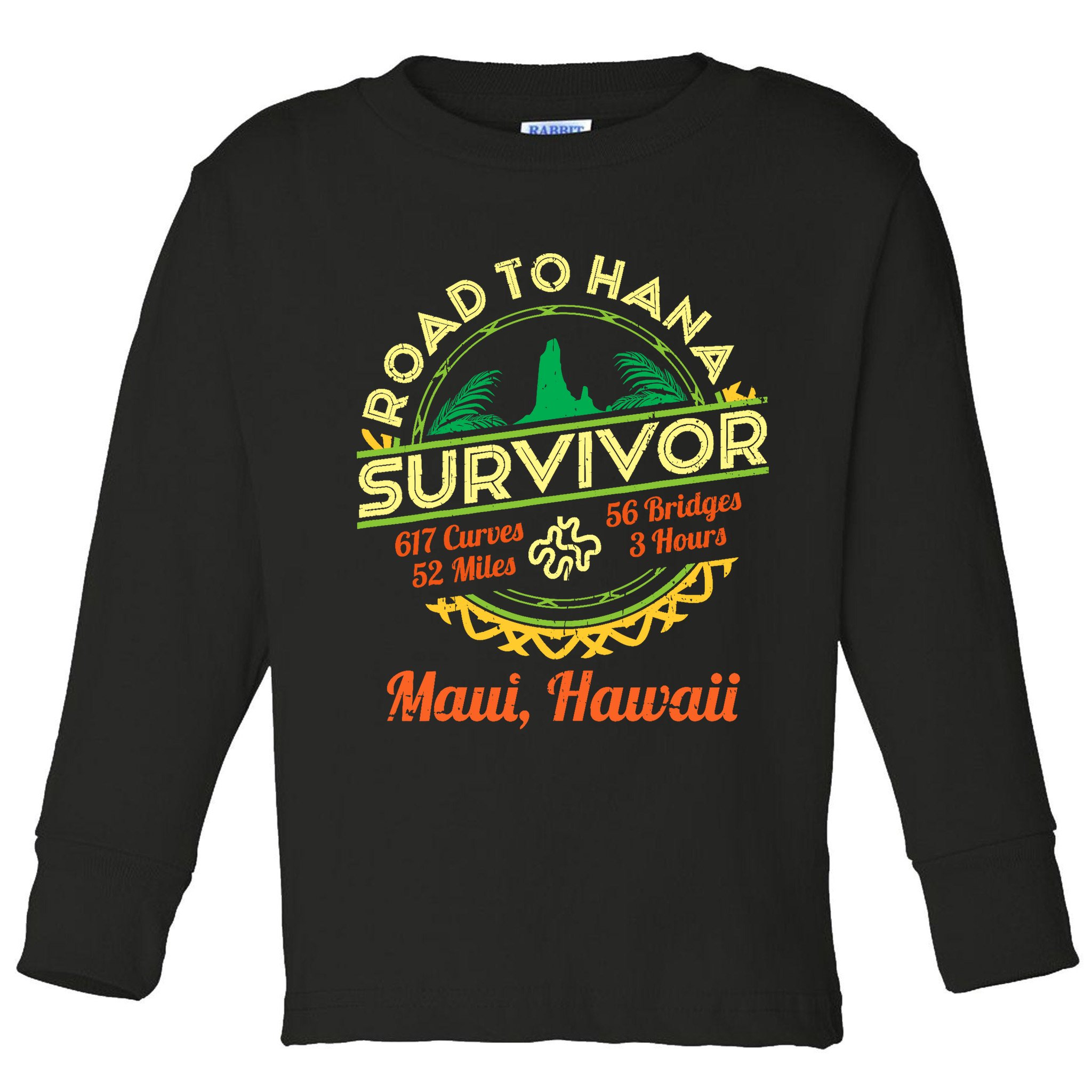 Rjc Road To Hana Survivor Maui Hawaii Trip Adventure Toddler Long Sleeve Shirt