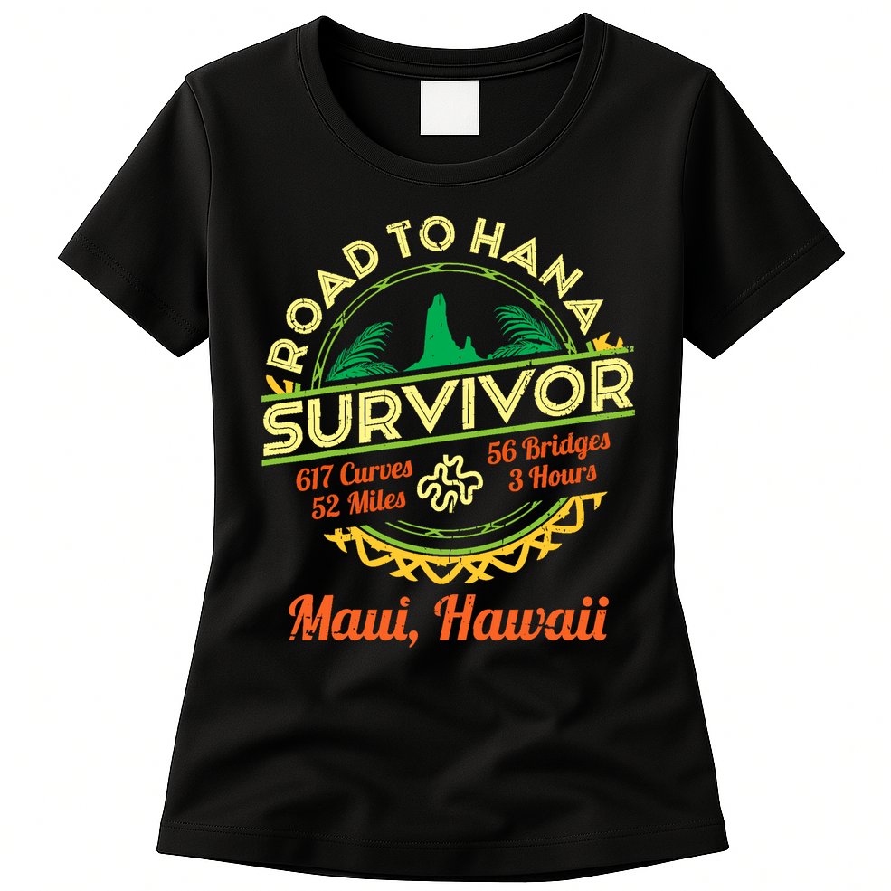 Rjc Road To Hana Survivor Maui Hawaii Trip Adventure Womens T-Shirt