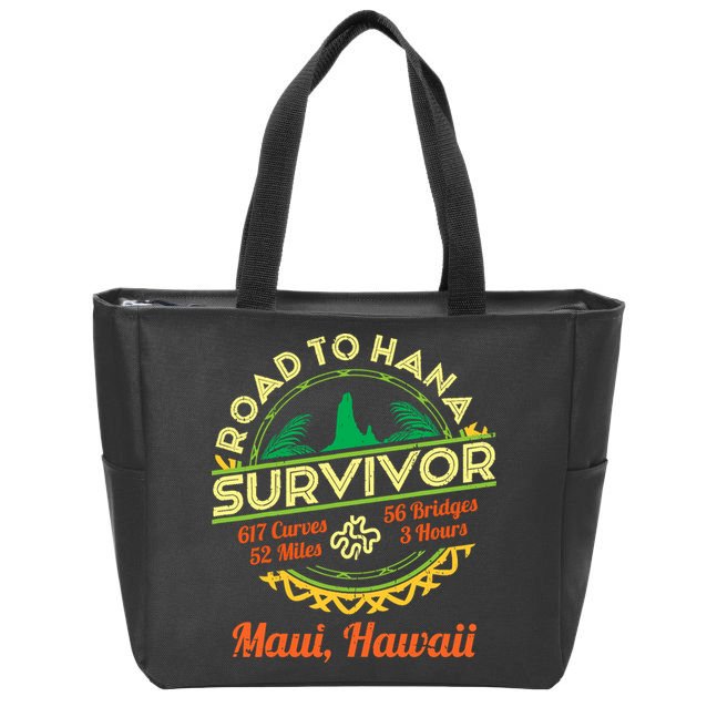 Rjc Road To Hana Survivor Maui Hawaii Trip Adventure Zip Tote Bag