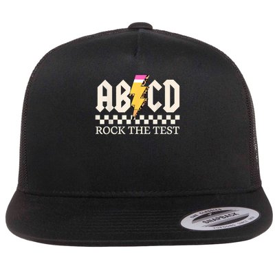  Rock Rock The Test ABCD Testing Day Flat Bill Trucker Hat