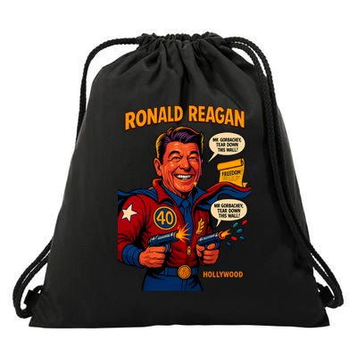 Ronald Reagan The Presidential Chronicles Drawstring Bag
