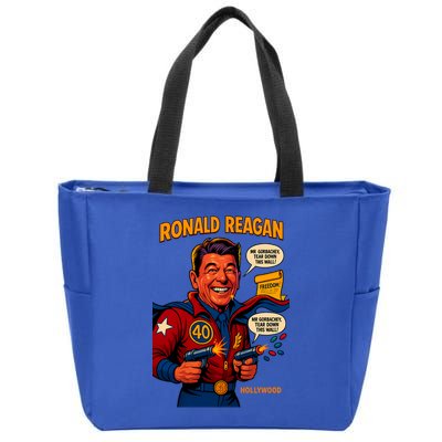 Ronald Reagan The Presidential Chronicles Zip Tote Bag