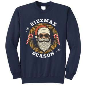 Retro Rizz The Season Funny Santa Clause Rizzler Sweatshirt