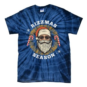 Retro Rizz The Season Funny Santa Clause Rizzler Tie-Dye T-Shirt