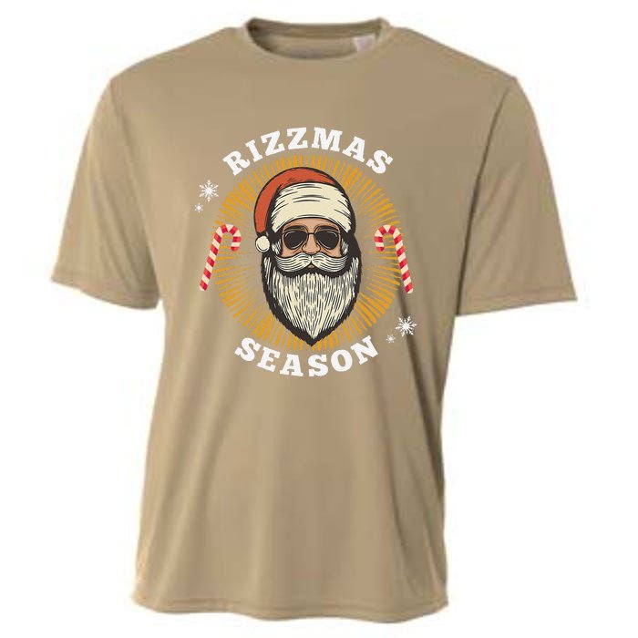 Retro Rizz The Season Funny Santa Clause Rizzler Cooling Performance Crew T-Shirt