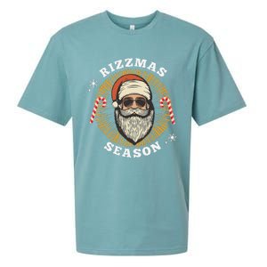 Retro Rizz The Season Funny Santa Clause Rizzler Sueded Cloud Jersey T-Shirt