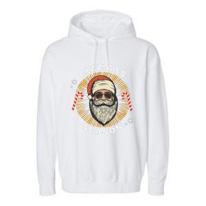 Retro Rizz The Season Funny Santa Clause Rizzler Garment-Dyed Fleece Hoodie