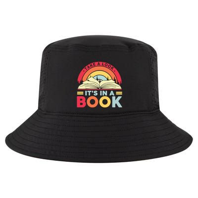 Reading Rainbow Take A Look It’S In A Book Reading Vintage Retro Rainbow Cool Comfort Performance Bucket Hat