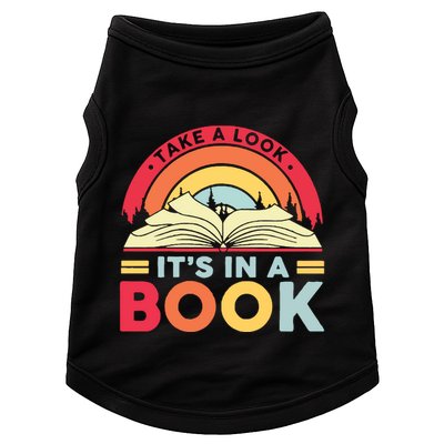 Reading Rainbow Take A Look It’S In A Book Reading Vintage Retro Rainbow Doggie Tank