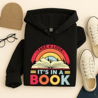 Reading Rainbow Take A Look It’S In A Book Reading Vintage Retro Rainbow Hoodie