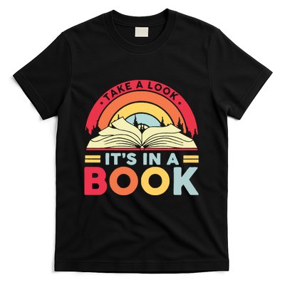 Reading Rainbow Take A Look It’S In A Book Reading Vintage Retro Rainbow T-Shirt