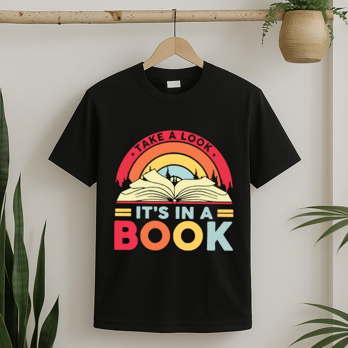 Reading Rainbow Take A Look It’S In A Book Reading Vintage Retro Rainbow T-Shirt