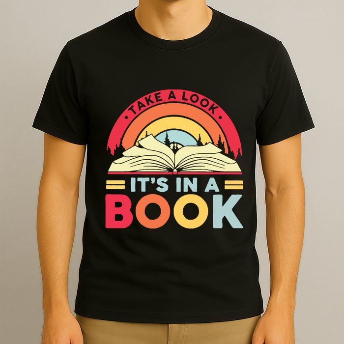 Reading Rainbow Take A Look It’S In A Book Reading Vintage Retro Rainbow T-Shirt
