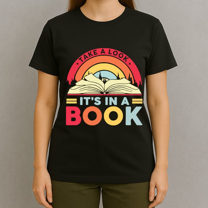 Reading Rainbow Take A Look It’S In A Book Reading Vintage Retro Rainbow T-Shirt