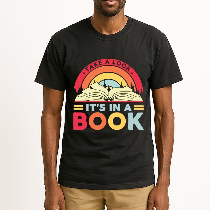 Reading Rainbow Take A Look It’S In A Book Reading Vintage Retro Rainbow Tall T-Shirt