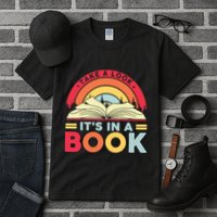 Reading Rainbow Take A Look It’S In A Book Reading Vintage Retro Rainbow Tall T-Shirt
