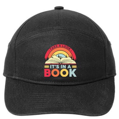 Reading Rainbow Take A Look It’S In A Book Reading Vintage Retro Rainbow 7-Panel Snapback Hat