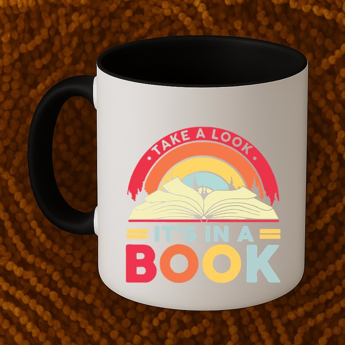 Reading Rainbow Take A Look It’S In A Book Reading Vintage Retro Rainbow Mug