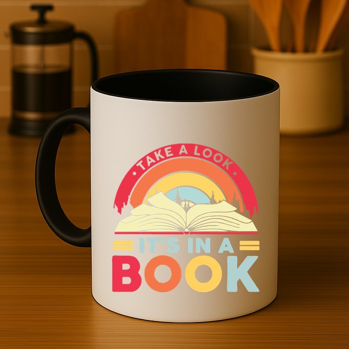 Reading Rainbow Take A Look It’S In A Book Reading Vintage Retro Rainbow Mug