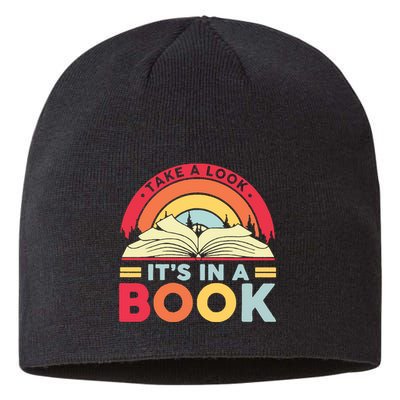 Reading Rainbow Take A Look It’S In A Book Reading Vintage Retro Rainbow Sustainable Beanie