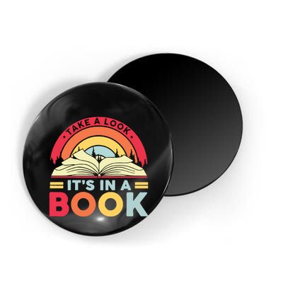 Reading Rainbow Take A Look It’S In A Book Reading Vintage Retro Rainbow Magnet