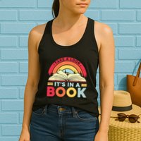 Reading Rainbow Take A Look It’S In A Book Reading Vintage Retro Rainbow Womens Tank Top