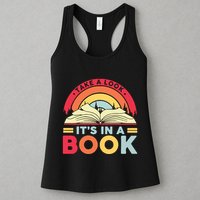 Reading Rainbow Take A Look It’S In A Book Reading Vintage Retro Rainbow Womens Tank Top