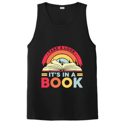 Reading Rainbow Take A Look It’S In A Book Reading Vintage Retro Rainbow PosiCharge Competitor Tank