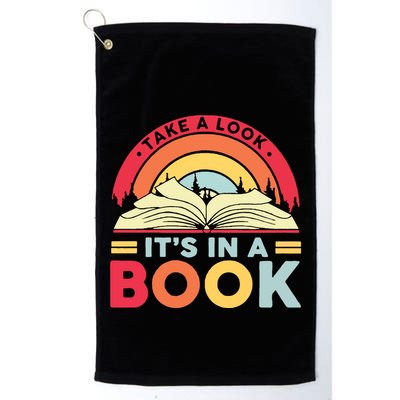 Reading Rainbow Take A Look It’S In A Book Reading Vintage Retro Rainbow Golf Towel