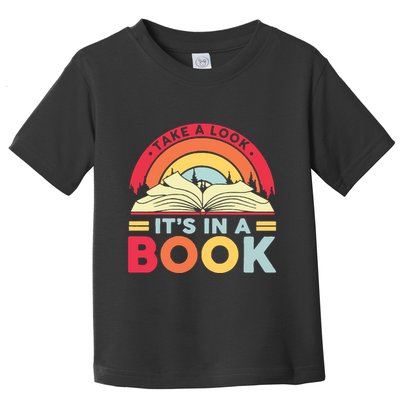 Reading Rainbow Take A Look It’S In A Book Reading Vintage Retro Rainbow Toddler T-Shirt