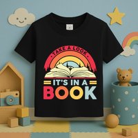 Reading Rainbow Take A Look It’S In A Book Reading Vintage Retro Rainbow Toddler T-Shirt