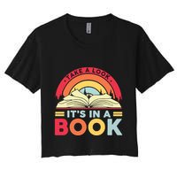 Reading Rainbow Take A Look It’S In A Book Reading Vintage Retro Rainbow Crop Top