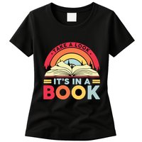 Reading Rainbow Take A Look It’S In A Book Reading Vintage Retro Rainbow Womens T-Shirt