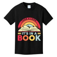 Reading Rainbow Take A Look It’S In A Book Reading Vintage Retro Rainbow Kids T-Shirt
