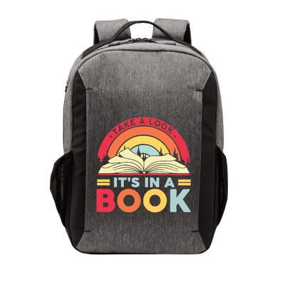 Reading Rainbow Take A Look It’S In A Book Reading Vintage Retro Rainbow Vector Backpack
