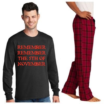 Remember Remember The 5th Of November Long Sleeve Pajama Set