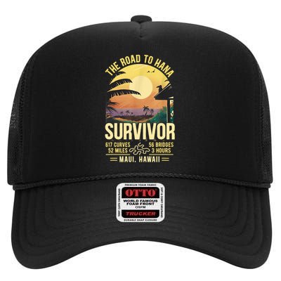 RJC Road To Hana Survivor Maui Hawaii Trip Adventure High Crown Mesh Back Trucker Hat