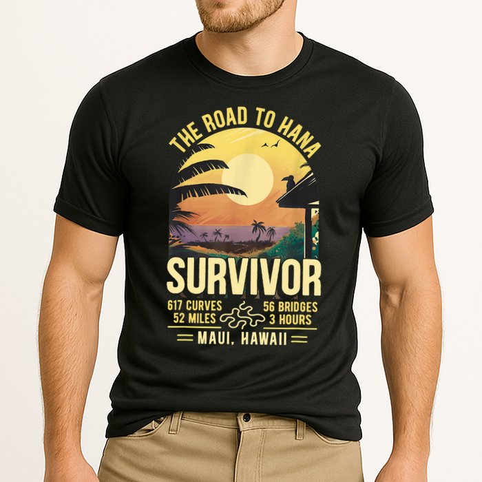 RJC Road To Hana Survivor Maui Hawaii Trip Adventure Cooling Performance Crew T-Shirt