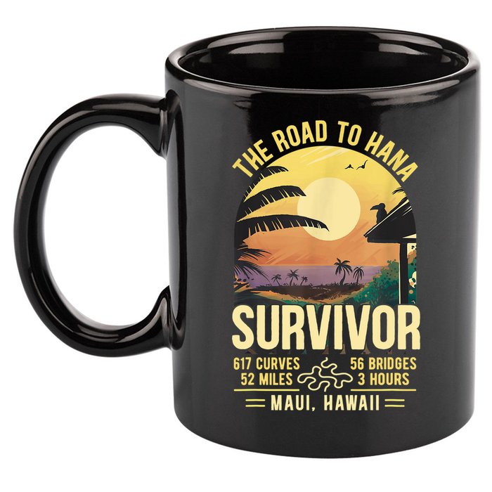 RJC Road To Hana Survivor Maui Hawaii Trip Adventure 11oz C Handle Ceramic Mug
