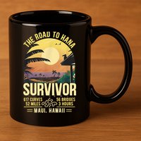 RJC Road To Hana Survivor Maui Hawaii Trip Adventure 11oz C Handle Ceramic Mug