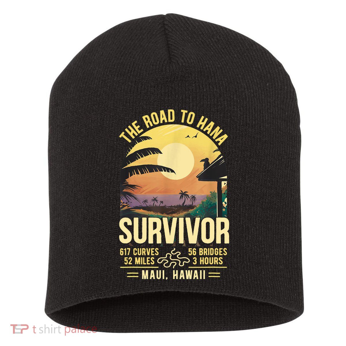 RJC Road To Hana Survivor Maui Hawaii Trip Adventure Short Acrylic Beanie