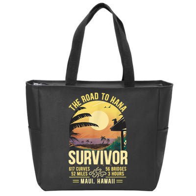 RJC Road To Hana Survivor Maui Hawaii Trip Adventure Zip Tote Bag