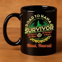 RJC Road To Hana Survivor Maui Hawaii Trip Adventure 11oz C Handle Ceramic Mug