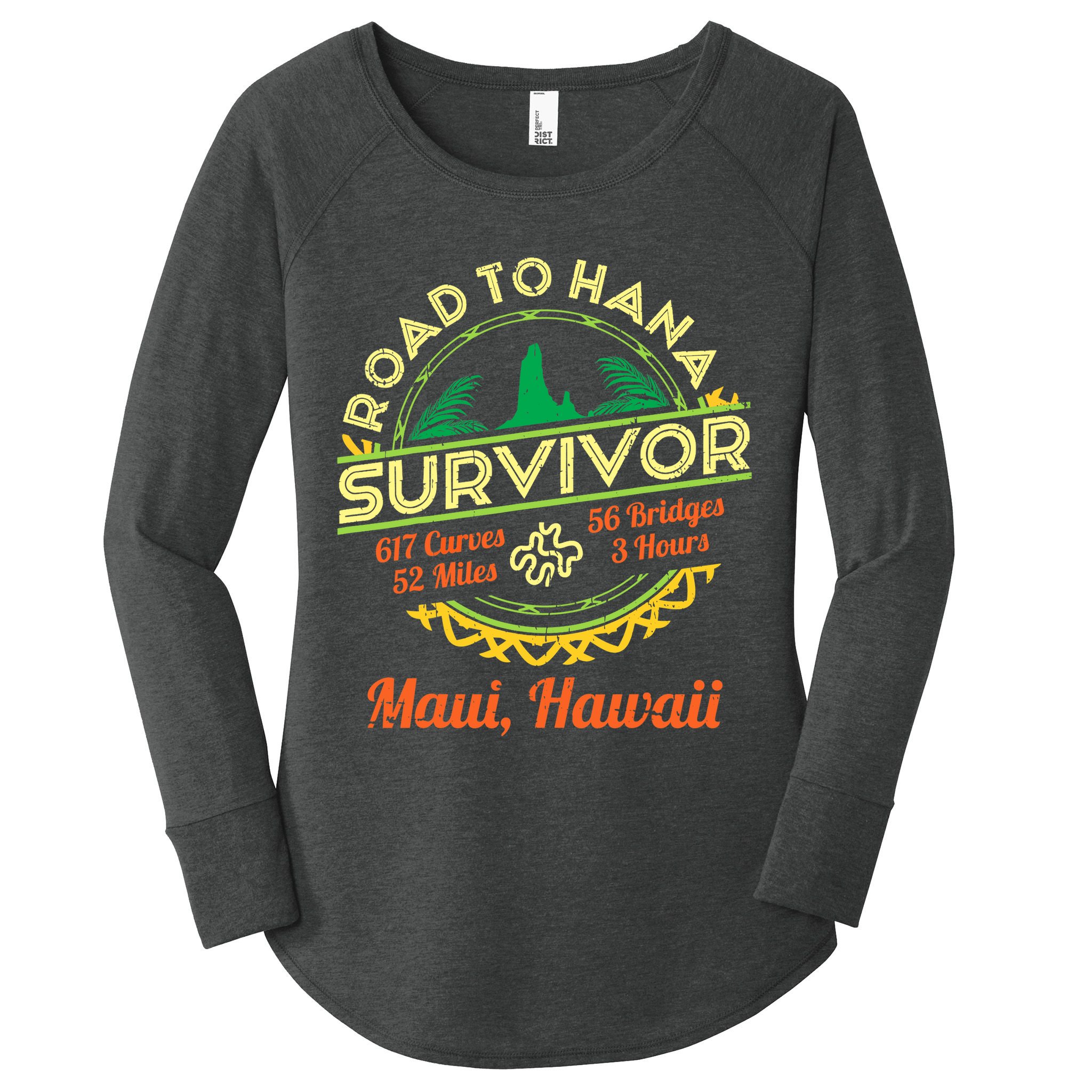 RJC Road To Hana Survivor Maui Hawaii Trip Adventure Women's Perfect Tri Tunic Long Sleeve Shirt