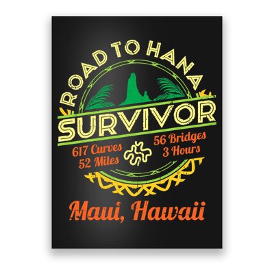 RJC Road To Hana Survivor Maui Hawaii Trip Adventure Poster