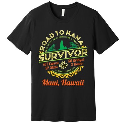 RJC Road To Hana Survivor Maui Hawaii Trip Adventure Premium T-Shirt