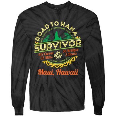 RJC Road To Hana Survivor Maui Hawaii Trip Adventure Tie-Dye Long Sleeve Shirt