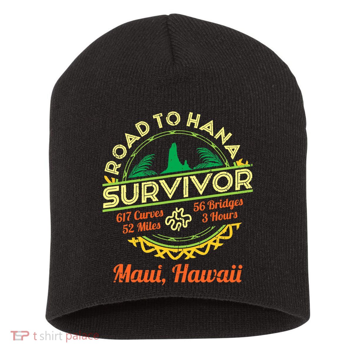RJC Road To Hana Survivor Maui Hawaii Trip Adventure Short Acrylic Beanie