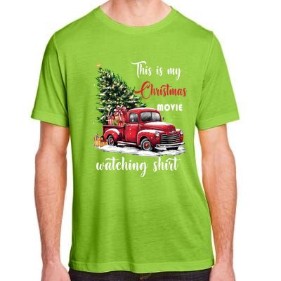 Retro Red Truck Xmas This Is My Christmas Movie Watching Gift Adult ChromaSoft Performance T-Shirt