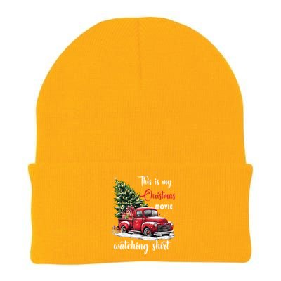 Retro Red Truck Xmas This Is My Christmas Movie Watching Gift Knit Cap Winter Beanie